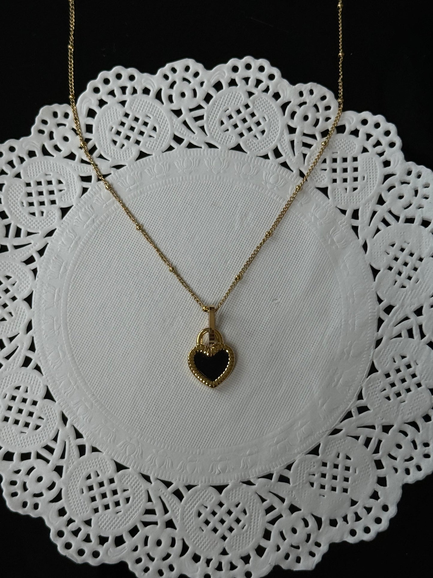 SS46 Double-Sided Heart Necklace *WATERPROOF & TARNISH-PROOF*