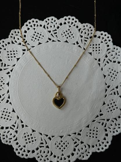 SS46 Double-Sided Heart Necklace *WATERPROOF & TARNISH-PROOF*