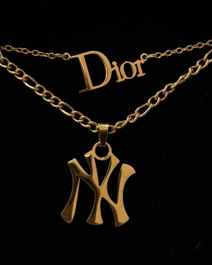 NY Yankee Necklace - Gold *PRE ORDER*