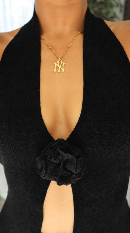 NY Yankee Necklace - Gold