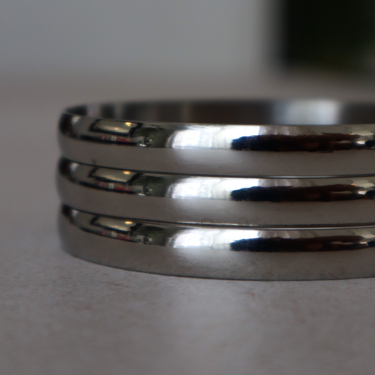 Thin Stackable Bangle - Silver