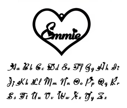 Personalised Heart Nameplate