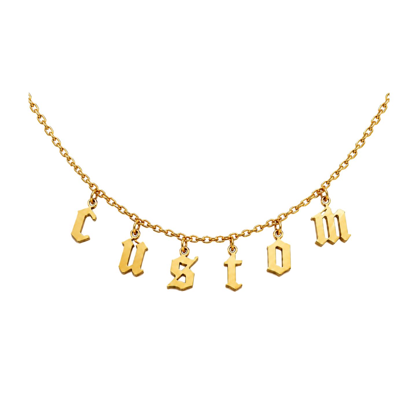 Custom Name Charm Necklace - Gold/Silver
