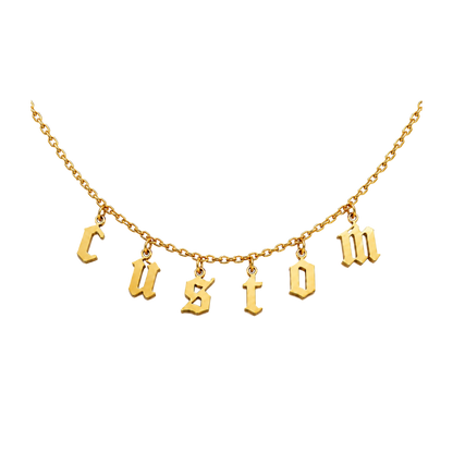 Custom Name Charm Necklace - Gold/Silver