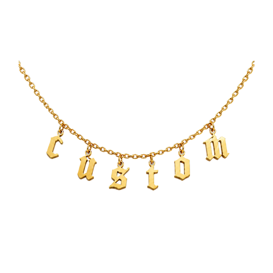 Custom Name Charm Necklace - Gold/Silver