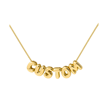 Personalised Bubble Necklace -Gold/Silver