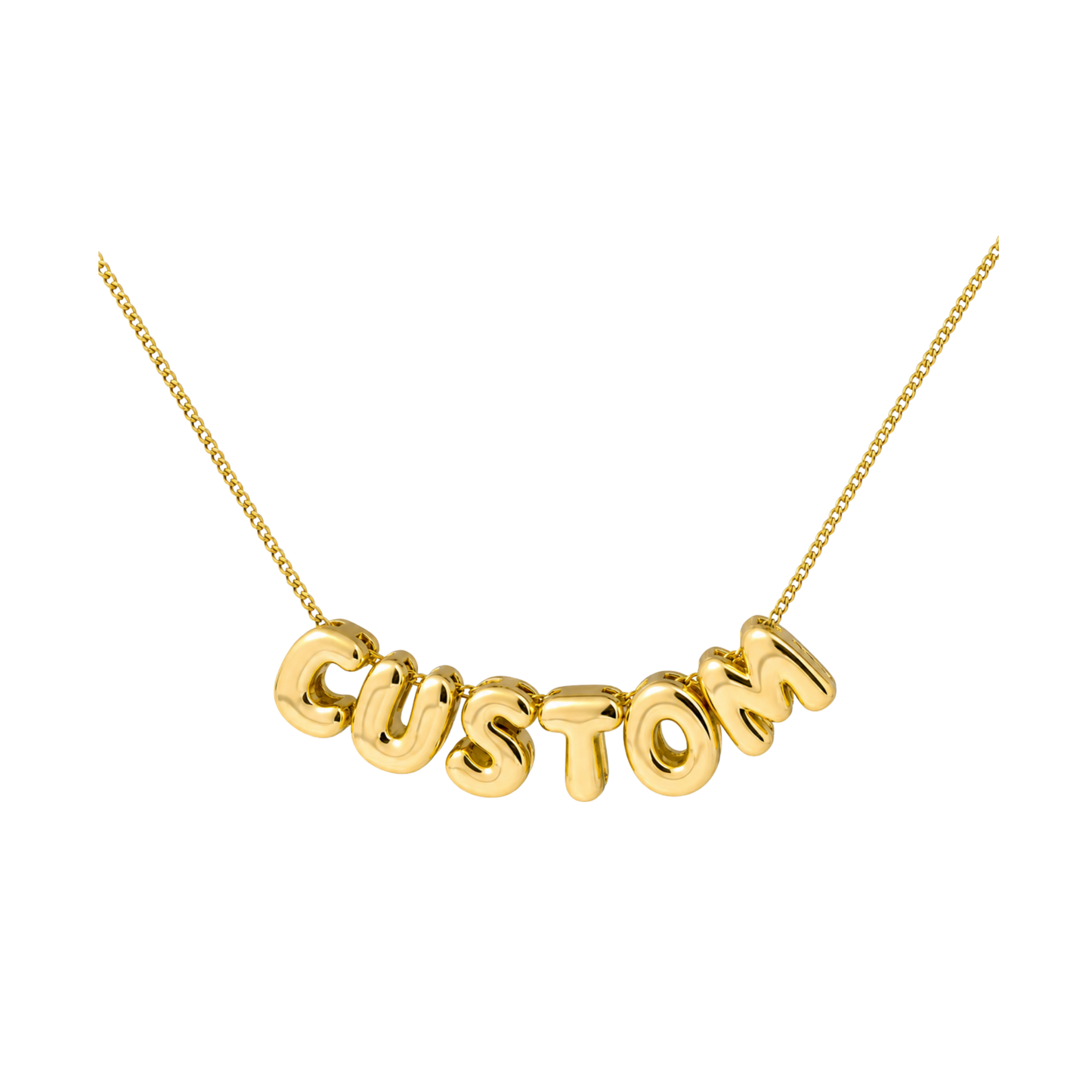 Personalised Bubble Necklace -Gold/Silver