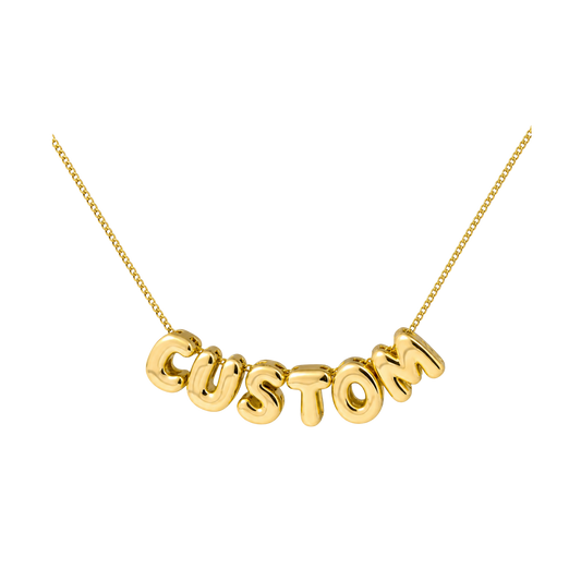 Personalised Bubble Necklace -Gold/Silver