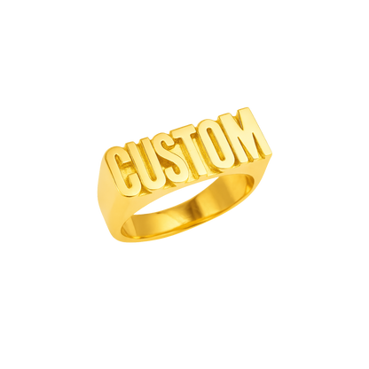 Nameplate Ring - Gold/Silver