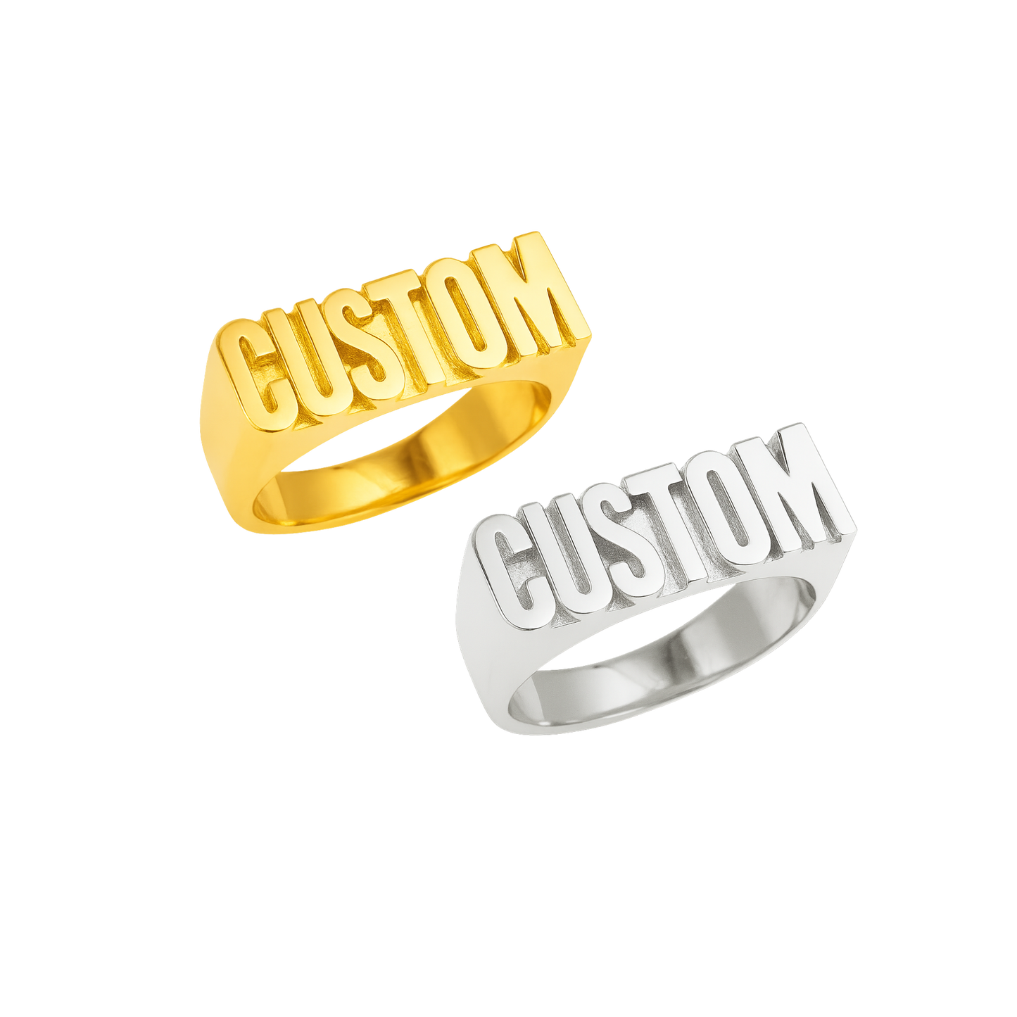 Nameplate Ring - Gold/Silver