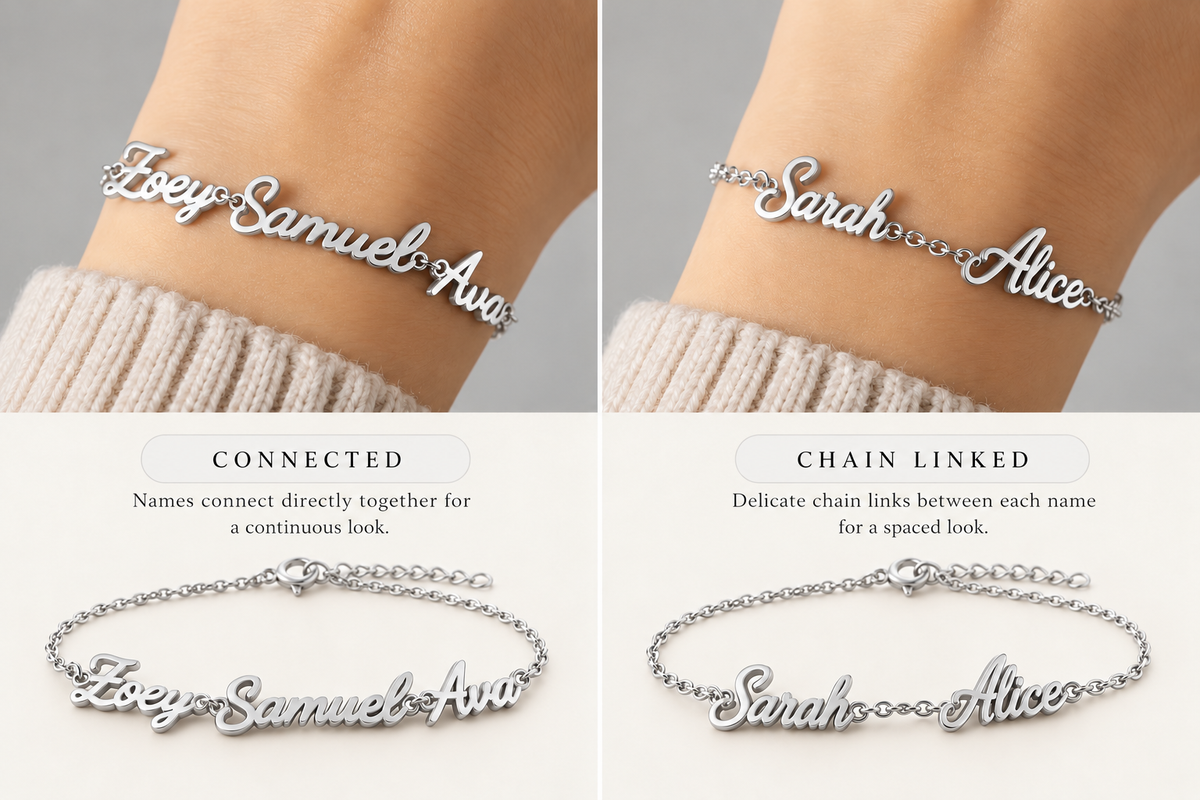 Personalised Multi-Name Bracelet - Silver