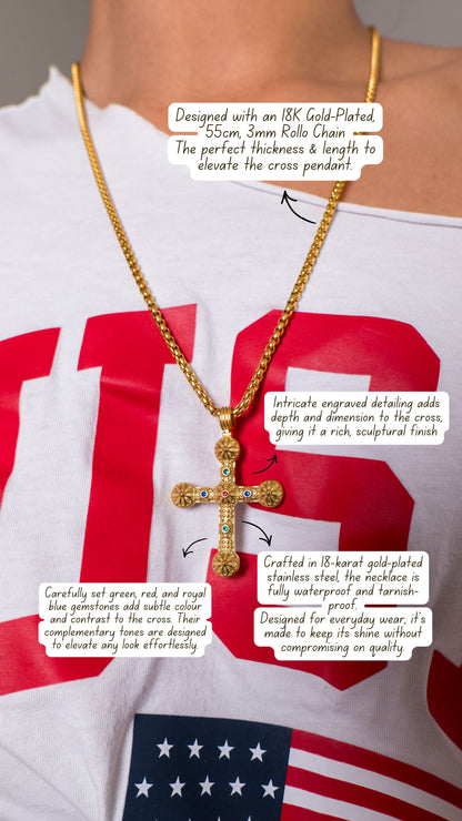 “Take Up Space” Cross Necklace