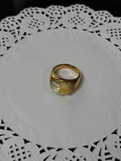 SS27 Glass Ring *WATERPROOF & TARNISH-PROOF*