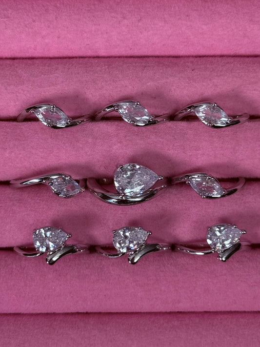 UNTOUCHABLE Marquise Cut Pinky Ring - Silver