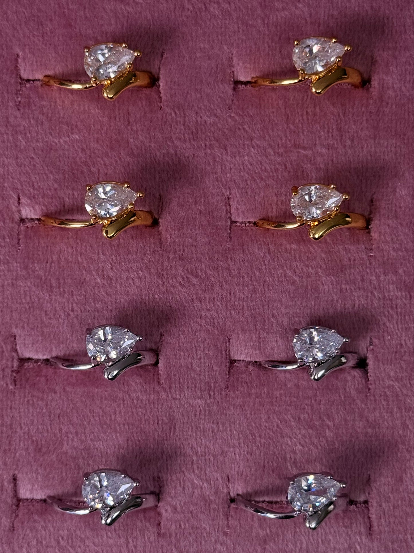 POWER MOVE Pear Cut Pinky Ring - Silver