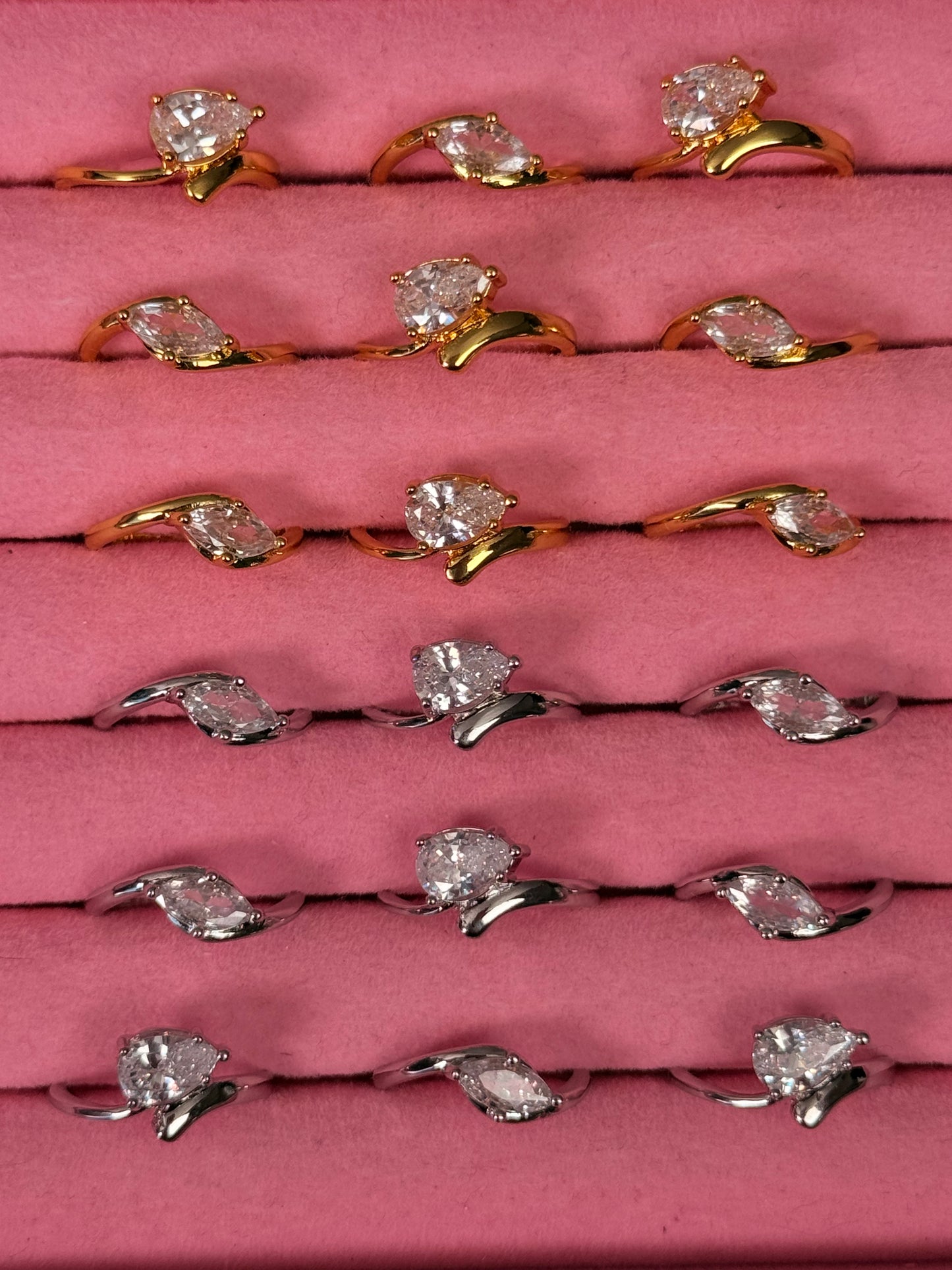 POWER MOVE Pear Cut Pinky Ring - Silver