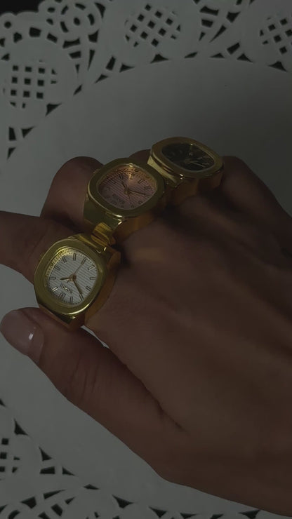 Bottega Watch Ring - Gold