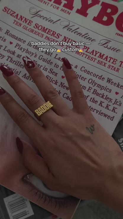 Nameplate Ring - Gold/Silver