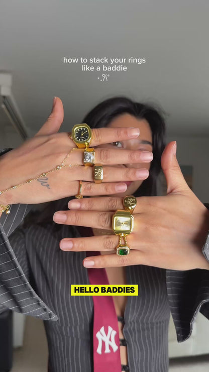 Bottega Watch Ring - Gold