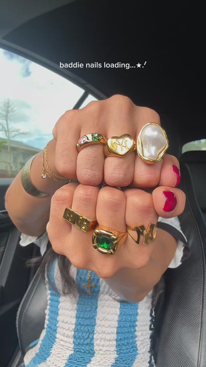 Nameplate Ring - Gold/Silver